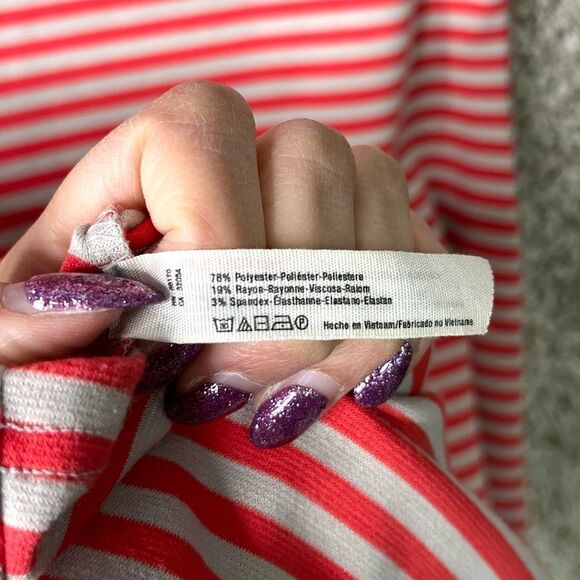 Free People Dress Women’s Small Beach On The Line Striped Mock Neck Short Sleeve - Picture 5 of 6